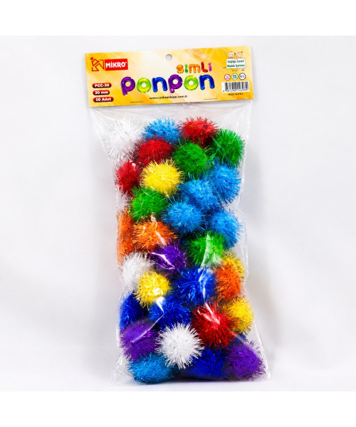 Pompona DekorativĂ« me ShkĂ«lqim â 50 CopĂ« (30 mm) Pompona DekorativĂ« me ShkĂ«lqim â 50 CopĂ« (30 mm)