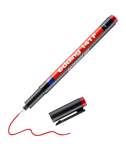 Edding 141 F Permanent Pen – Red Edding 141 F Permanent Pen – Red