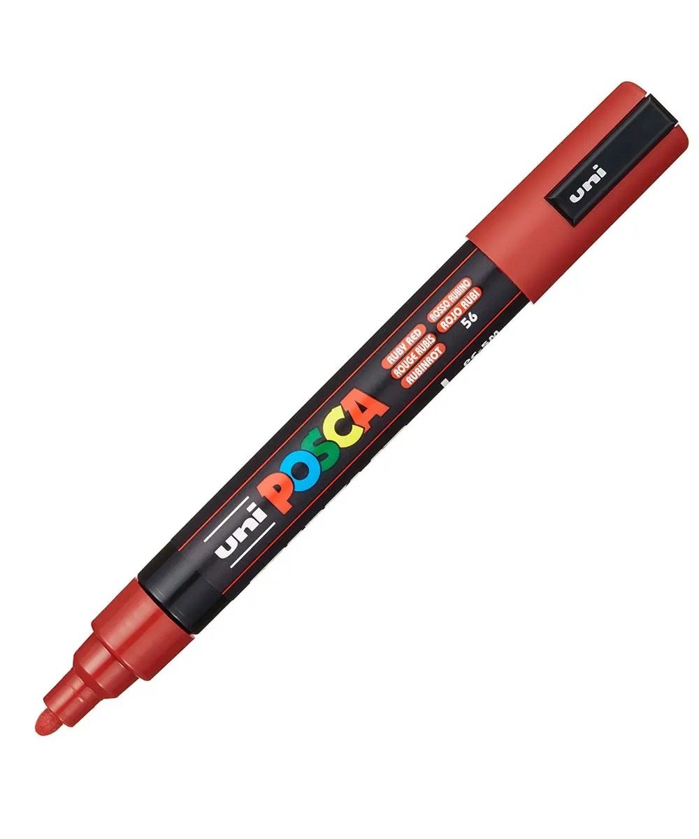 UNI POSCA PC-5M Marker – Ruby Red (E Kuqe Rubin) UNI POSCA PC-5M Marker – Ruby Red (E Kuqe Rubin)