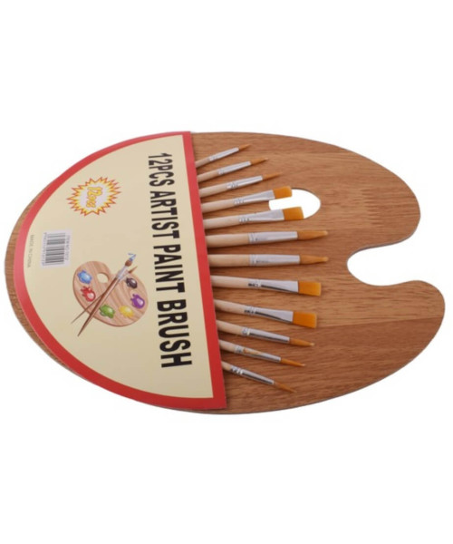 Set Furçash pĂ«r PikturĂ« â 12 CopĂ« me PaletĂ« Druri Set Furçash pĂ«r PikturĂ« â 12 CopĂ« me PaletĂ« Druri