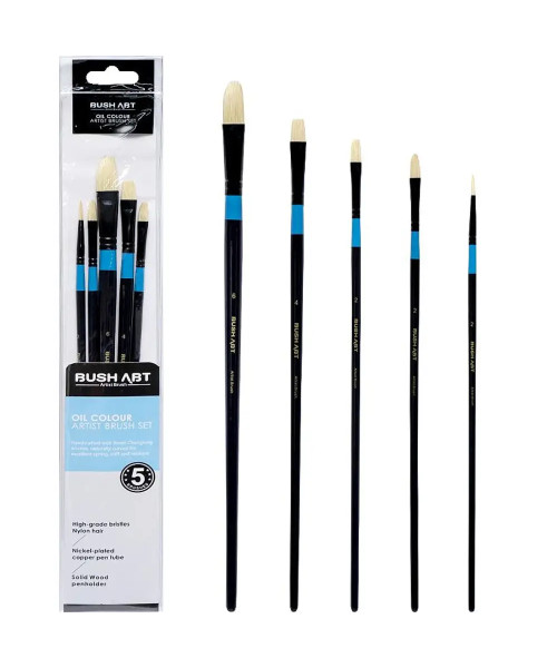 Set Furçash pĂ«r PikturĂ« me Vaj â 5 CopĂ« Set Furçash pĂ«r PikturĂ« me Vaj â 5 CopĂ«