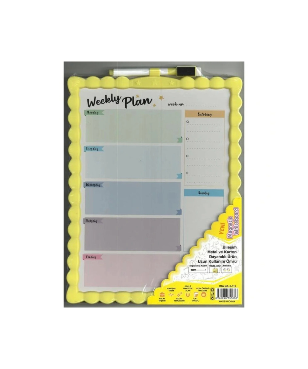 Tabela Magnetike “Weekly Plan” me Marker Tabela Magnetike “Weekly Plan” me Marker