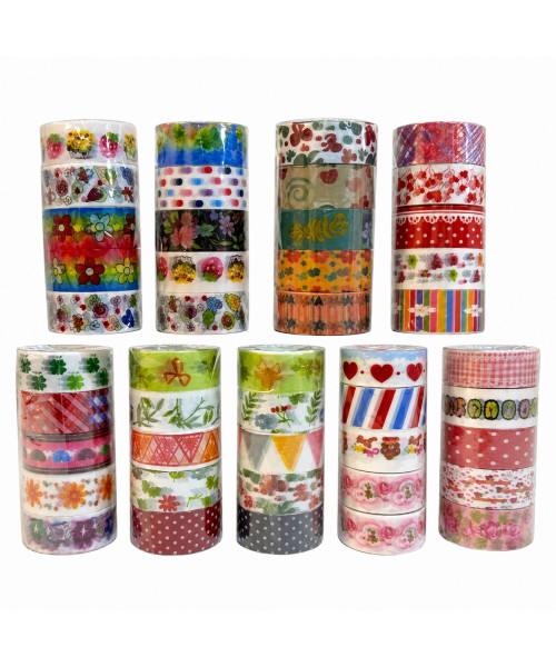 Shirit dekorativ (Washi Tape) â Dizajne tĂ« ndryshme Shirit dekorativ (Washi Tape) â Dizajne tĂ« ndryshme