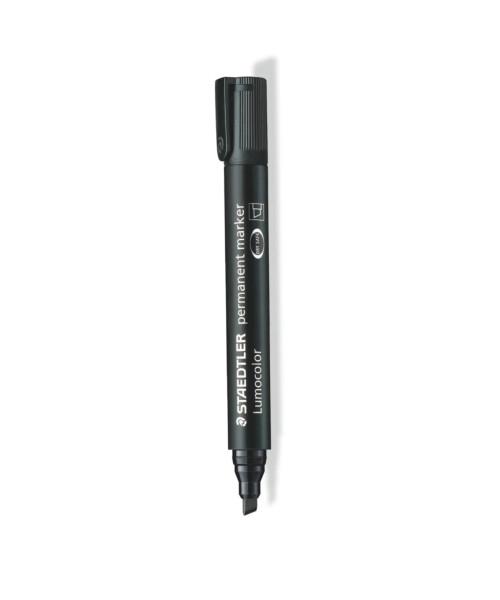 Staedtler Lumocolor Permanent Marker â Black (Chisel Tip) Staedtler Lumocolor Permanent Marker â Black (Chisel Tip)