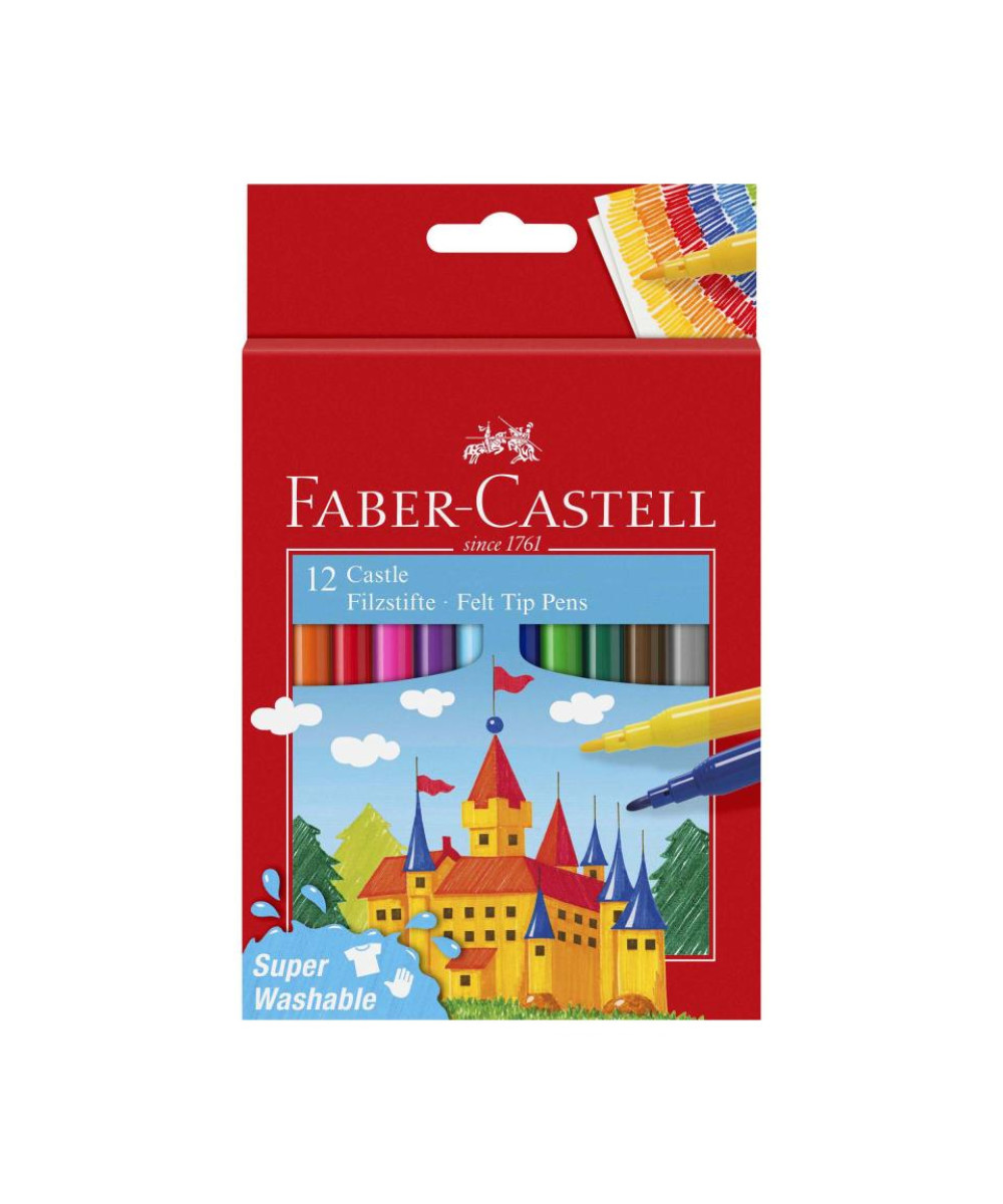 Faber-Castell Castle – Set Markerësh me 12 Ngjyra Faber-Castell Castle – Set Markerësh me 12 Ngjyra