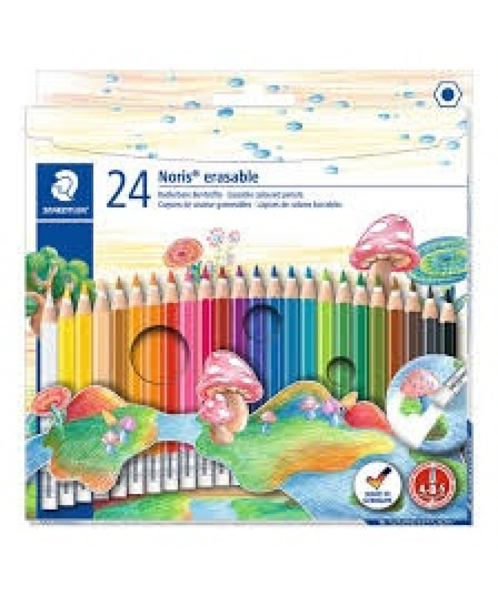 STAEDTLER Noris Erasable – 24 Lapsa me Ngjyra që Fshihen STAEDTLER Noris Erasable – 24 Lapsa me Ngjyra që Fshihen