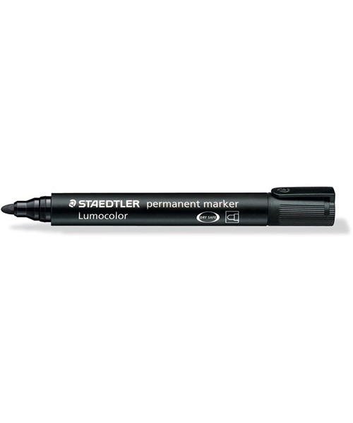 Staedtler Lumocolor Permanent Marker â Black Staedtler Lumocolor Permanent Marker â Black