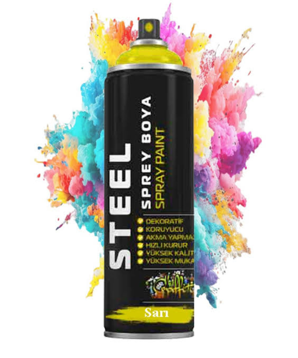 Steel Spray Paint – Yellow (Sarı) Steel Spray Paint – Yellow (Sarı)