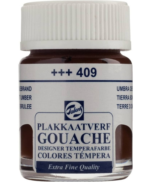 Talens Gouache Extra Fine 409 â Burnt Umber Talens Gouache Extra Fine 409 â Burnt Umber