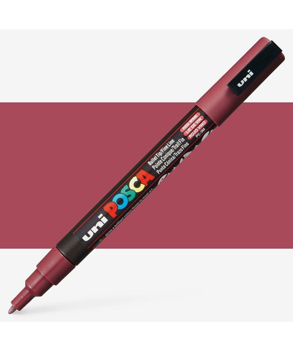 UNI POSCA PC-3M Marker – Wine Red (E Kuqe Vere) UNI POSCA PC-3M Marker – Wine Red (E Kuqe Vere)