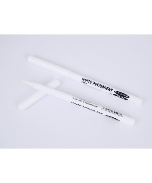 KOH-I-NOOR White Permanent Marker Slim 3313 â White KOH-I-NOOR White Permanent Marker Slim 3313 â White