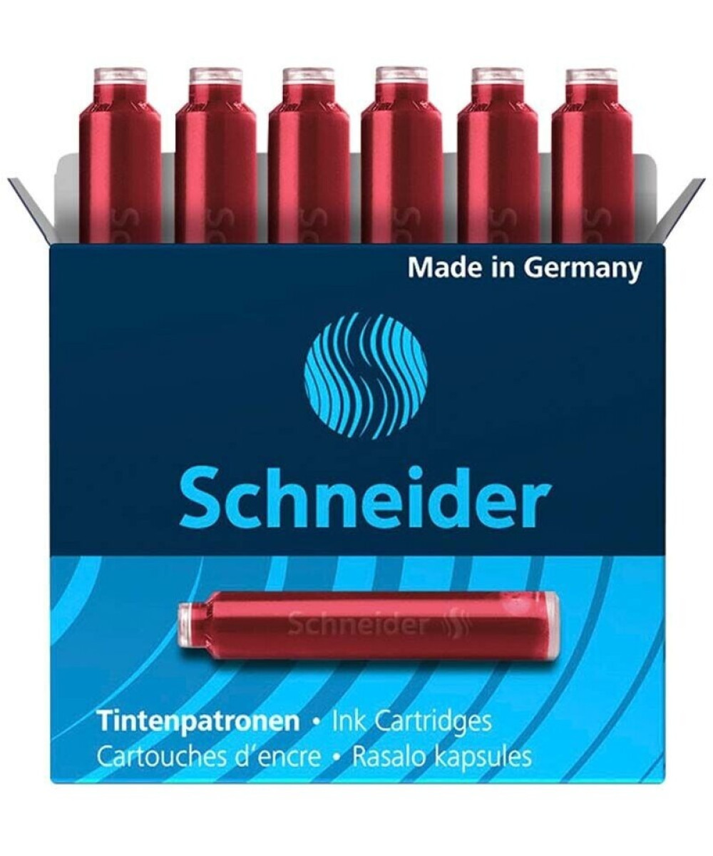 Schneider Ink Cartridges Red – Fishekë Boje për Stilolaps Schneider Ink Cartridges Red – Fishekë Boje për Stilolaps