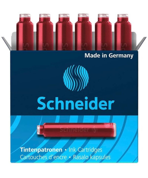 Schneider Ink Cartridges Red – Fishekë Boje për Stilolaps Schneider Ink Cartridges Red – Fishekë Boje për Stilolaps