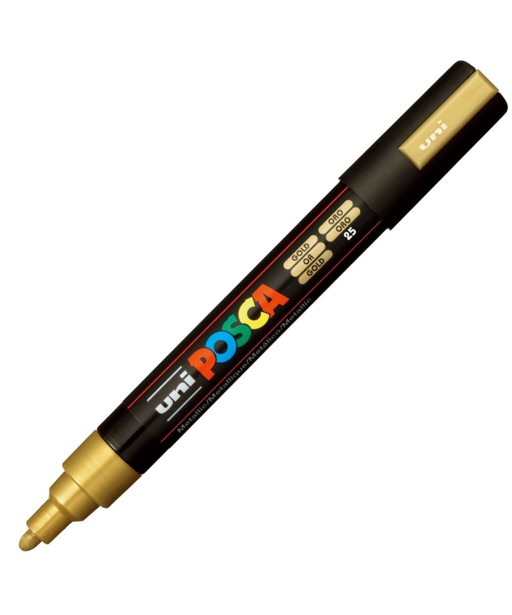 UNI POSCA PC-5M Metallic Marker – Gold (Ari) UNI POSCA PC-5M Metallic Marker – Gold (Ari)