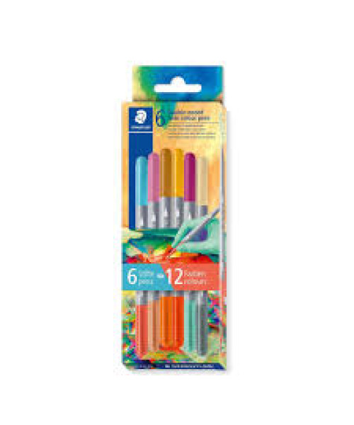 Staedtler Double-Ended Fibre-Tip Pens â Set MarkerĂ«sh 6/12 Ngjyra Staedtler Double-Ended Fibre-Tip Pens â Set MarkerĂ«sh 6/12 Ngjyra
