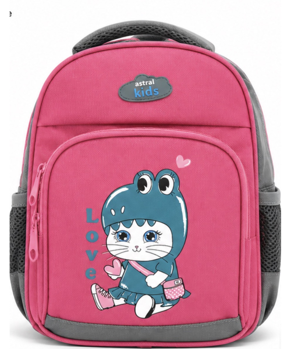 Çantë për Parashkollor Astral Kids – Love Dino Pink Dimensionet: 28 × 22 × 10 cm Çantë për Parashkollor Astral Kids – Love Dino Pink Dimensionet: 28 × 22 × 10 cm