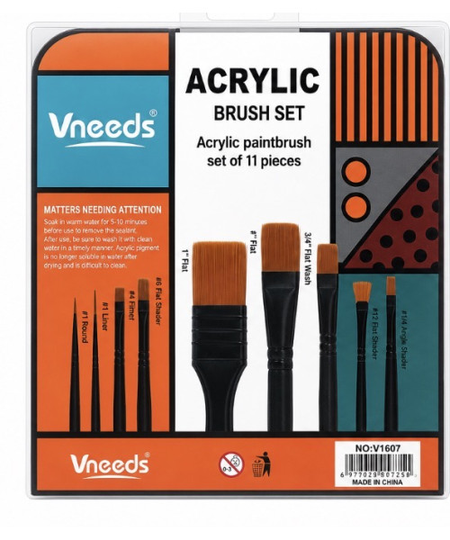 Brusha set acrylic  No V1607 A10-31