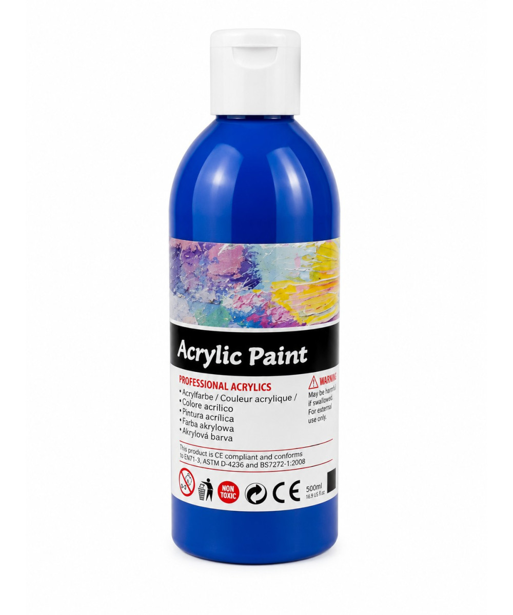 Ngjyrë Akrilike Blu – 500 ml Ngjyrë Akrilike Blu – 500 ml
