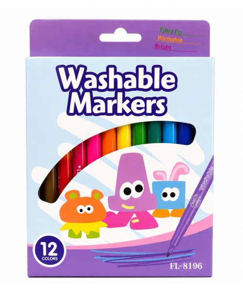 Markerë që Lahen – Set me 12 Ngjyra Markerë që Lahen – Set me 12 Ngjyra