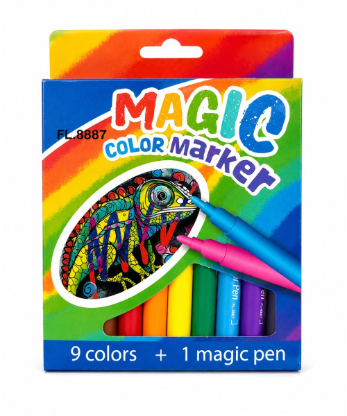 Magic Color Marker – Set me 9 Ngjyra + 1 Marker Magjik Magic Color Marker – Set me 9 Ngjyra + 1 Marker Magjik